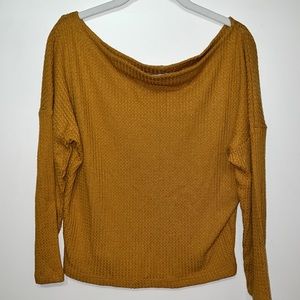 Mustard Yellow Off the Shoulder Top